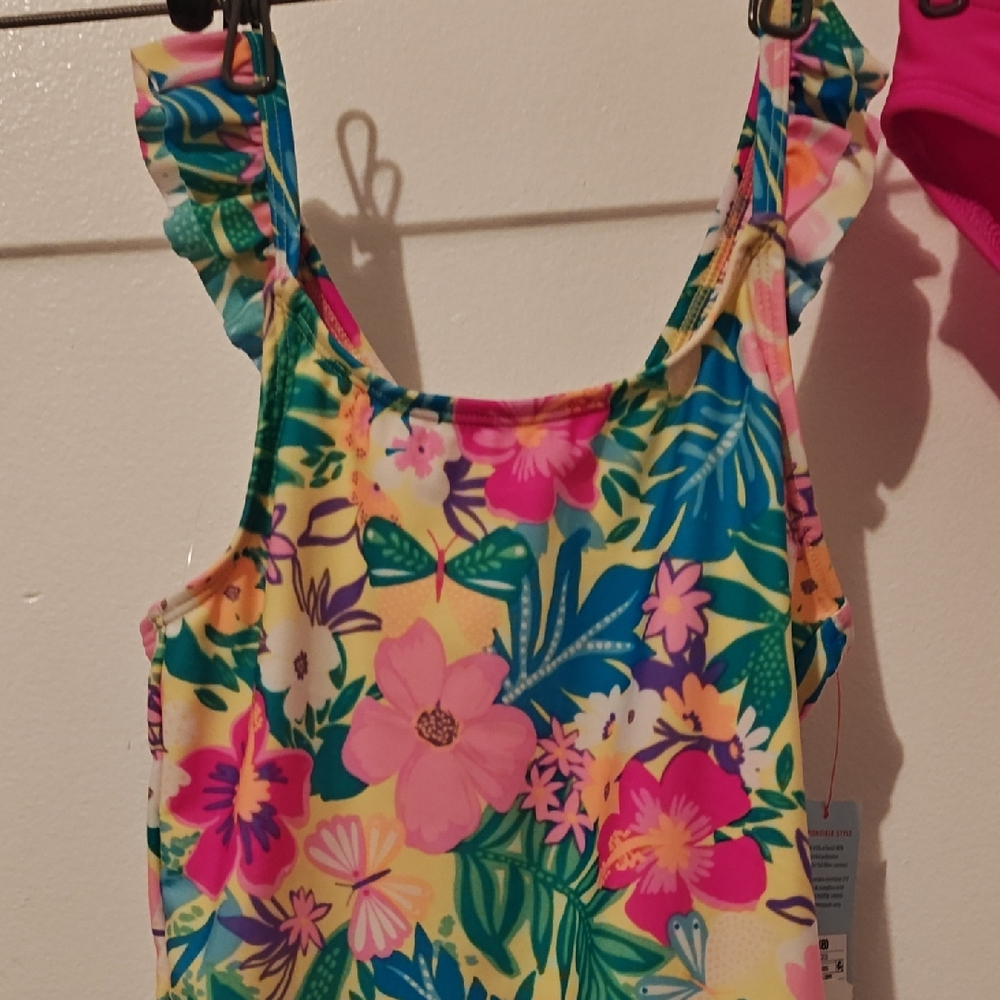Cat & Jack Floral Kids Bikini - Multicolor